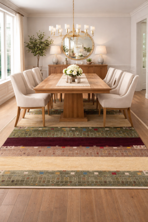 Multicolored Tribal 5X8 Indo-Gabbeh Oriental Rug