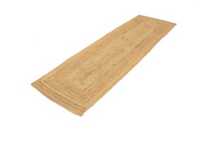 Reversible Braided Style 3X9 Jute Modern Runner Rug
