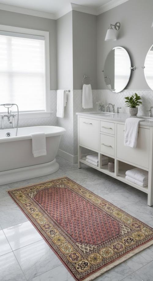 Bittersweet Red Floral 2'5X4'5 Indo Botemir Oriental Rug