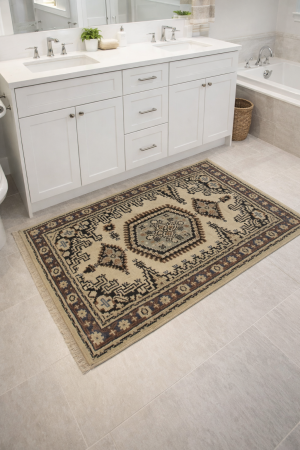 Cream Geometric 3X5 Viss Oriental Rug