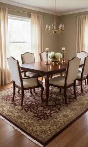 Wine Red Floral 6X9 Indo-Tabriz Oriental Rug