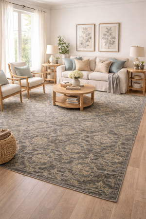 Dark Gray Transitional 8X10 Modern Oriental Rug