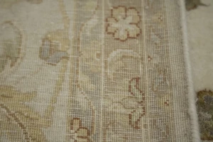 Beige Floral 6X7 Indo-Tabriz Oriental Rug