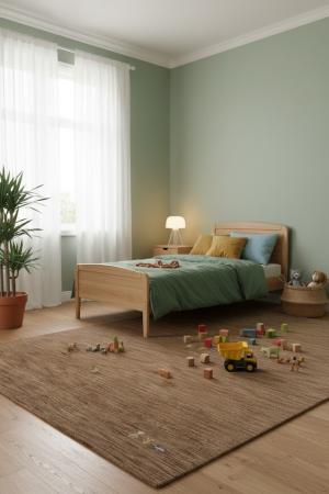 Solid Brown 5X8 Oriental Modern Rug