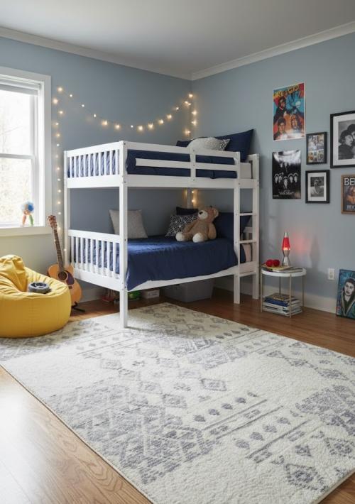 Cream Modern 5X8 Oriental Moroccan Style Rug