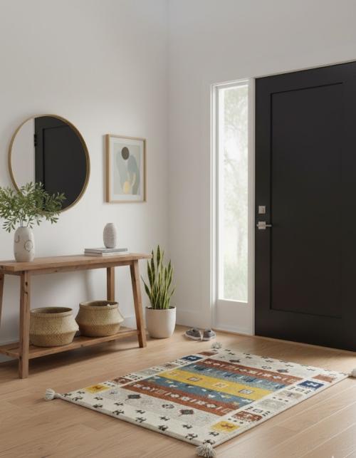 Beige Tribal 2X3 Gabbeh Oriental Rugs