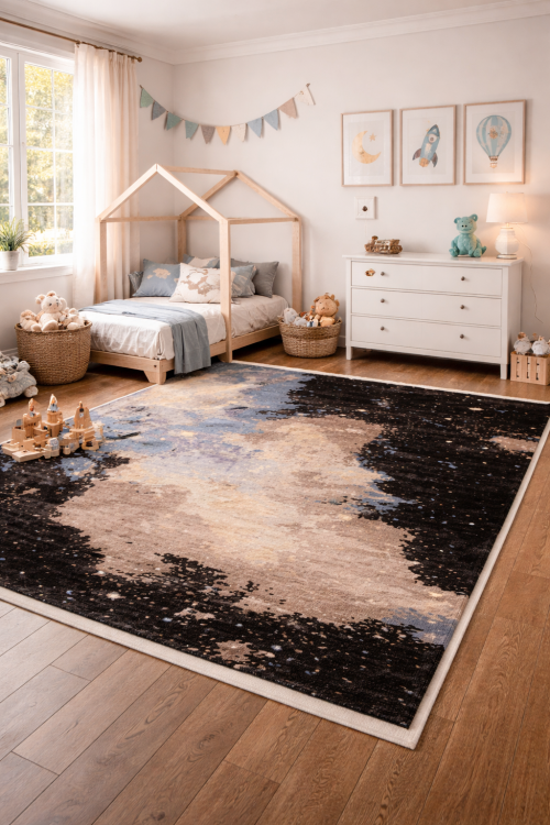 8'3 X 9'10 Hand Knotted Multicolored Modern Oriental Wool Rug