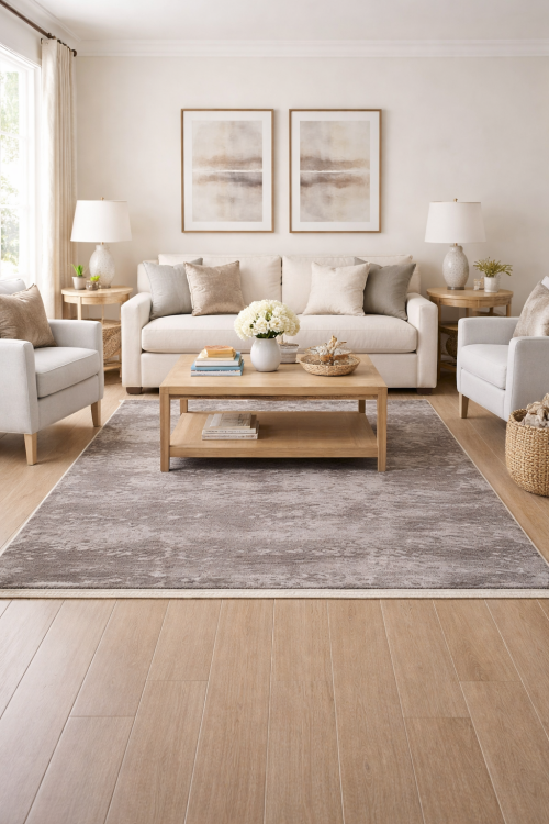 Warm Stone Abstract 5X8 Modern Oriental Rug