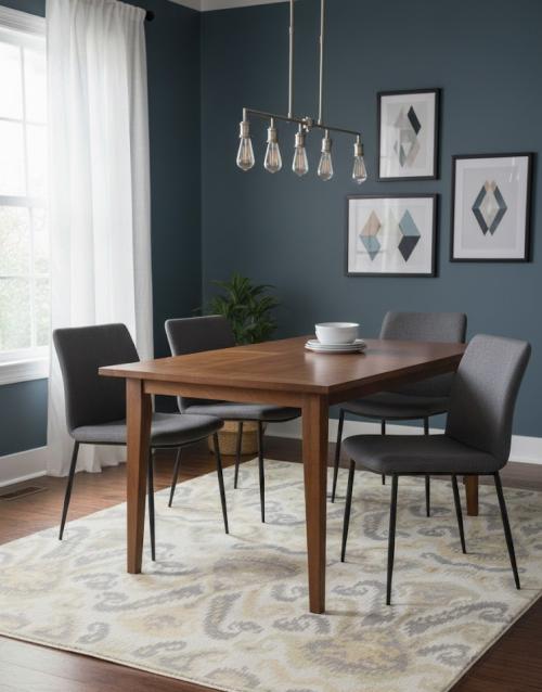 Cream Abstract 6X9 Modern Oriental Rug