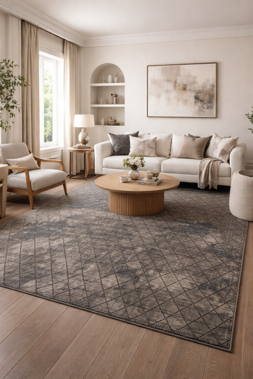 8'4 X 9'11 Abstract Hand Knotted Multicolored Oriental Wool Rug