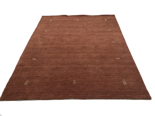 Rusty Red Modern Solid 6X8 Gabbeh Oriental Rug