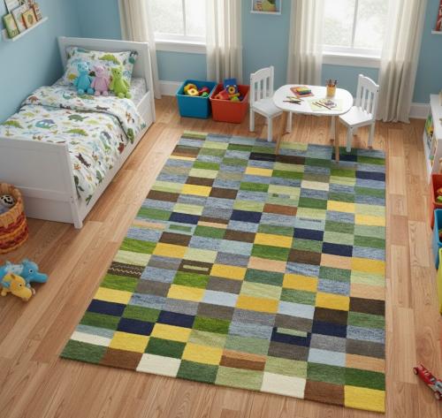 Multicolored Checkered Tribal 6X8 Indo-Gabbeh Oriental Rug