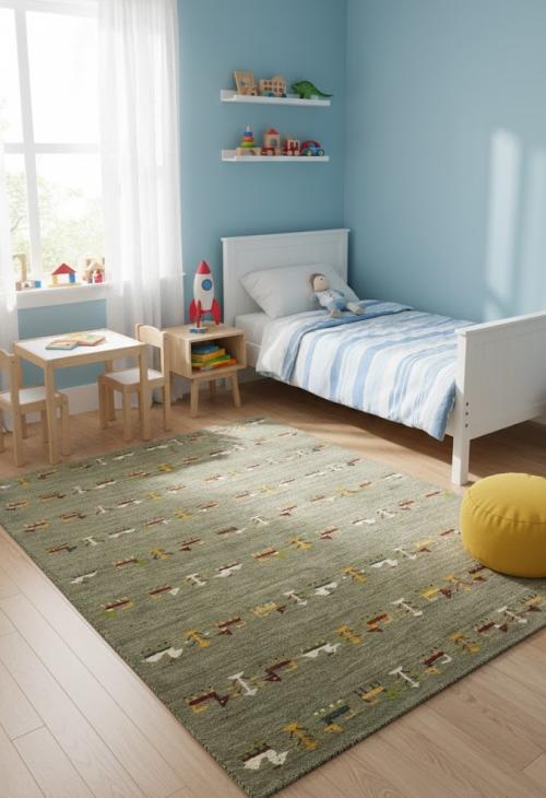 Bronwish Gray Tribal 4X6 Indo-Gabbeh Oriental Rug