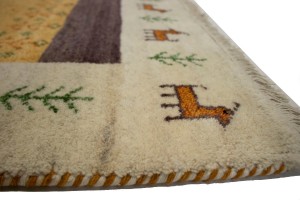 Multicolored Stripes Tribal 4X6 Indo-Gabbeh Oriental Rug
