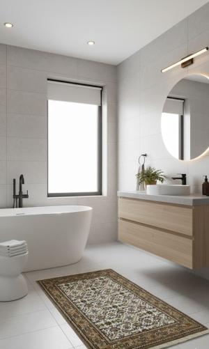 3'0 X 5'1  Indo-Bidjar Cream Floral Hand Knotted Wool Rug