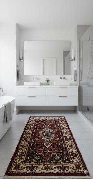 Red Floral Tribal 2'6X4'8 Indo-Bidjar Oriental Rug