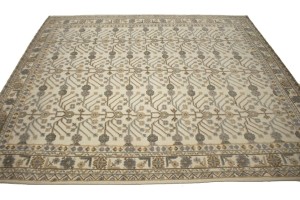 Cream Geometric 8X9 Modern Oriental Rug