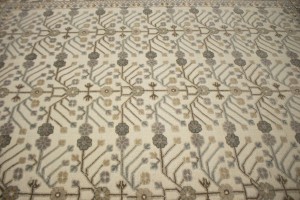 Cream Geometric 8X9 Modern Oriental Rug