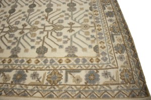 Cream Geometric 8X9 Modern Oriental Rug