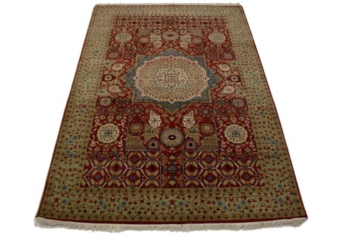 Orange-red Geometric 6X9 Mamluk Oriental Rug