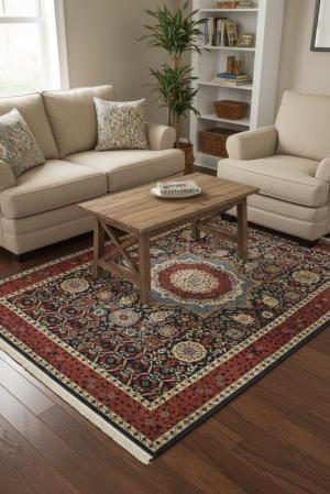 Hale Navy Geometric 6X9 Mamluk Oriental Rug