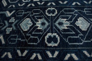 Dark Navy & Gray 3X10 Contemporary Rug