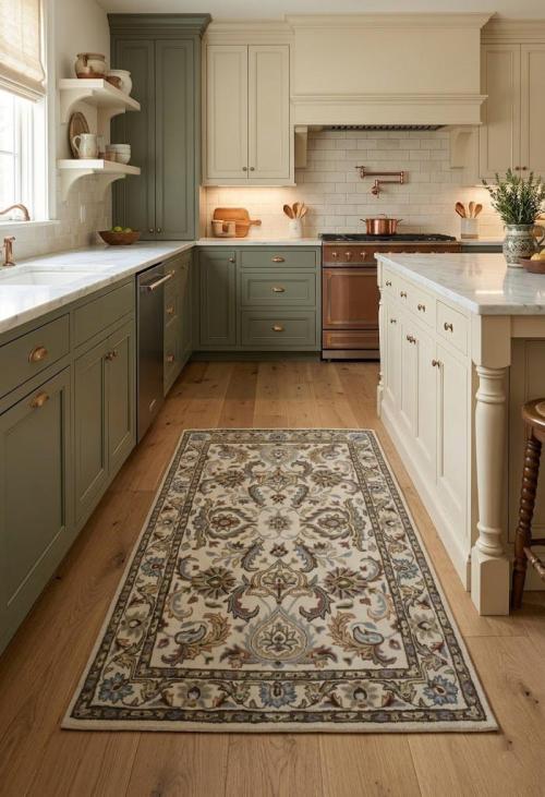Traditional Cream 4X6 Agra Oriental Rug