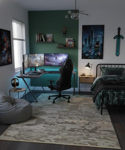 7'10 X 9'11 hand Knotted Multicolored Oriental Modern Wool Rug