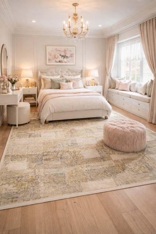 7'11 X 9'9 Brown Hand Knotted Abstract Oriental Wool Rug