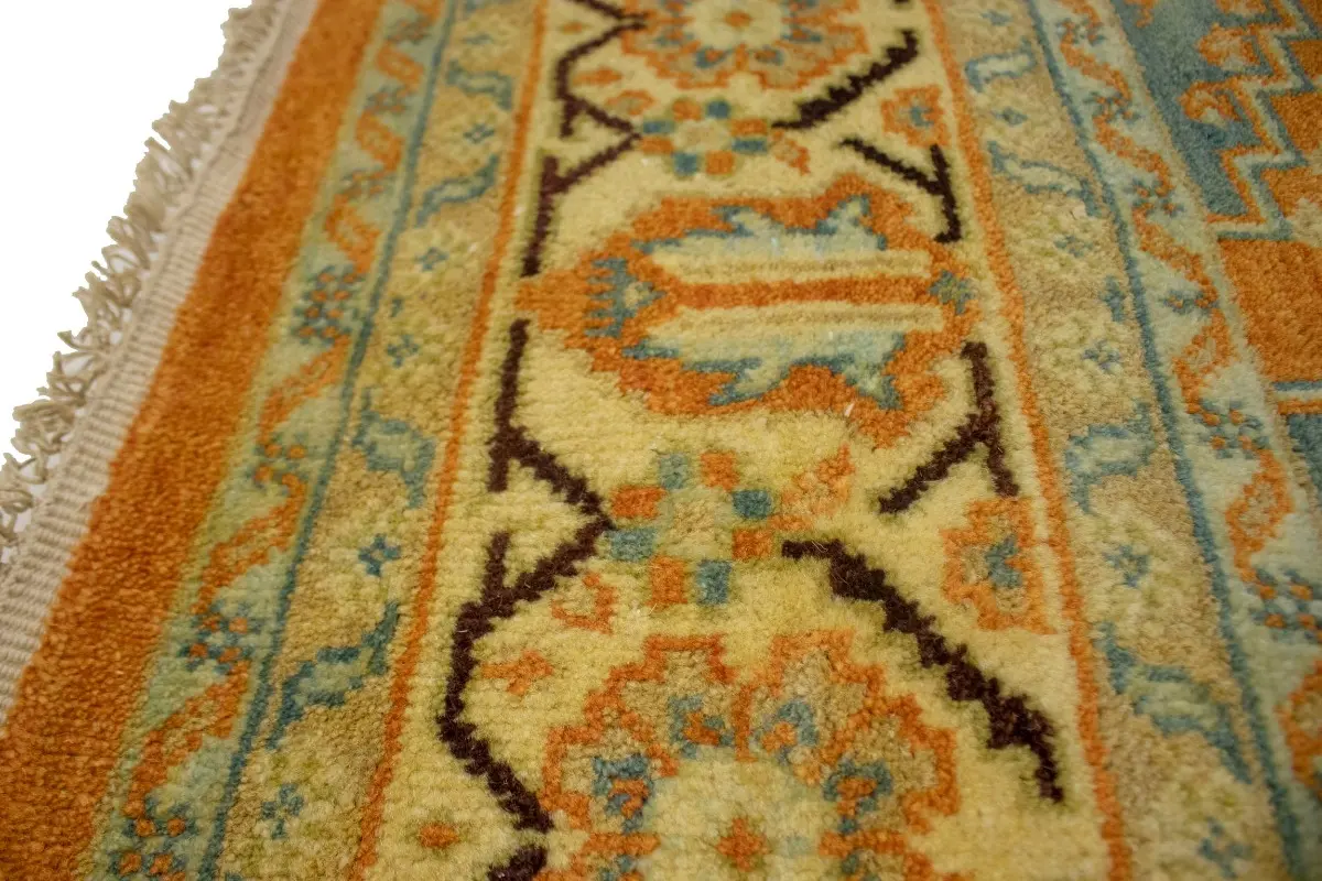 Orange Tribal 8X10 Indo-Viss Oriental Rug