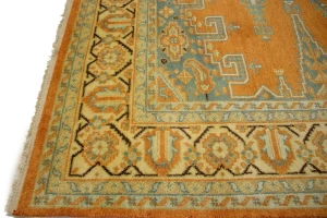 Orange Tribal 8X10 Indo-Viss Oriental Rug