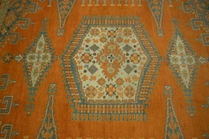 Orange Tribal 8X10 Indo-Viss Oriental Rug
