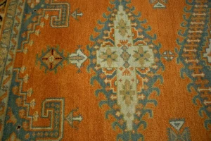 Orange Tribal 8X10 Indo-Viss Oriental Rug