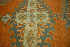 Orange Tribal 8X10 Indo-Viss Oriental Rug