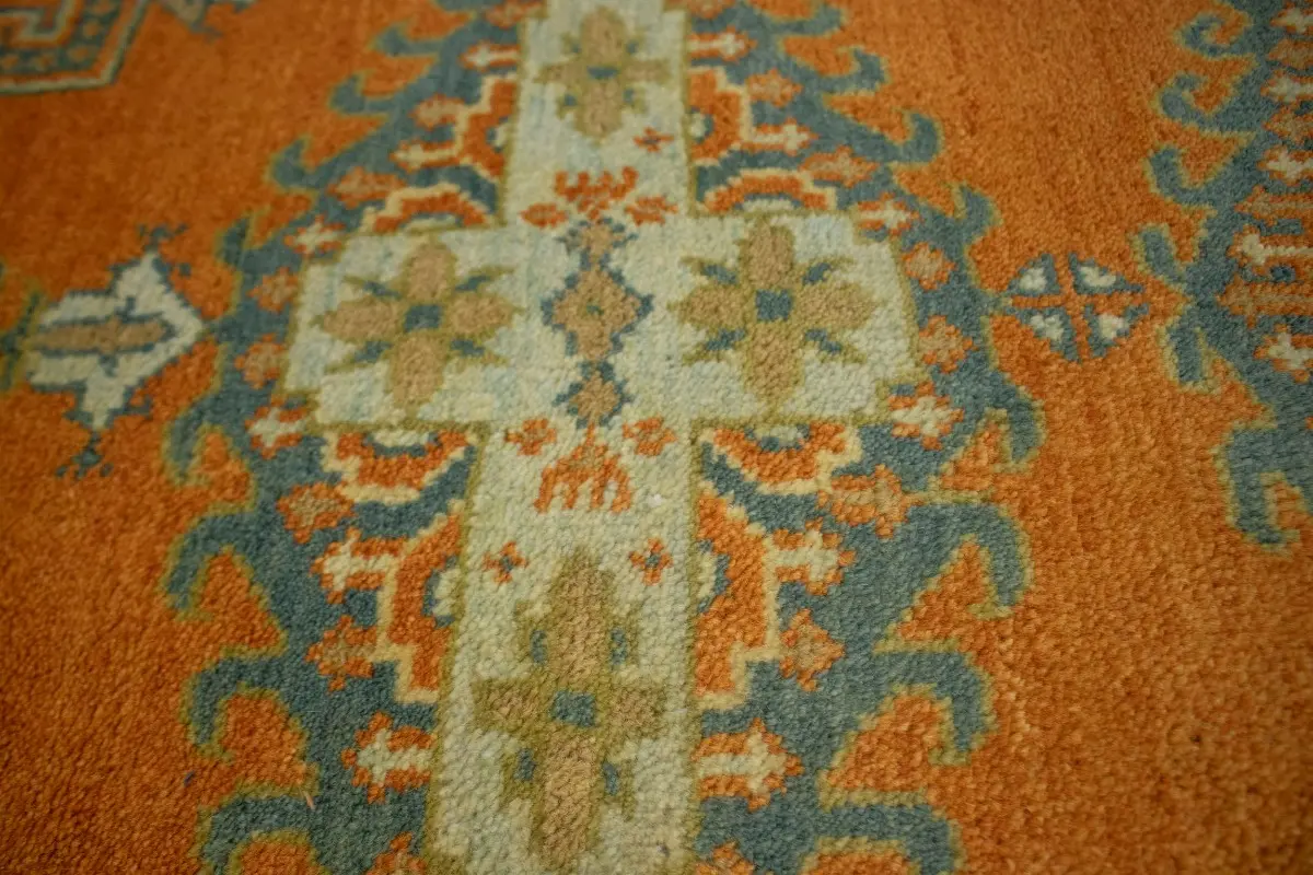 Orange Tribal 8X10 Indo-Viss Oriental Rug