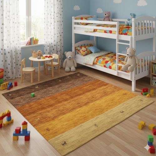 4'10 X 4'11 Multicolored Hand-Loomed Modern Wool Square Rug