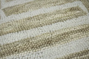 Brown Geometric 5X8 Hand-Tufted Modern Rug