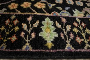 Black Floral 2X3 Osh Chobi Oriental Rug
