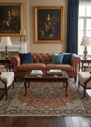 Rust Floral Sarouk 6X9 Goravan Heriz Oriental Rug