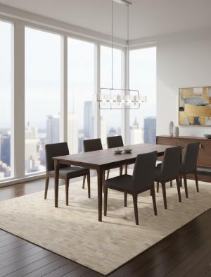 Beige Cream Cowhide 8X10 Modern Leather Rug