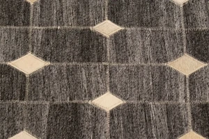 Gray Cowhide 8X10 Modern Leather Rug