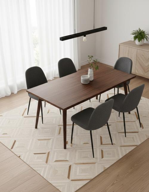 8'0 X 10'0 Gray Hand Crafted Modern Leather Rug