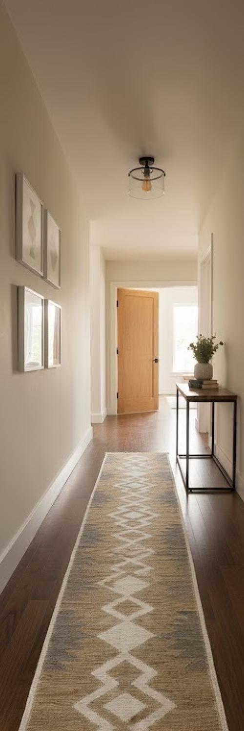 2'5 X 10'0 Hand Woven Sumak Modern Natural Jute Runner Rug