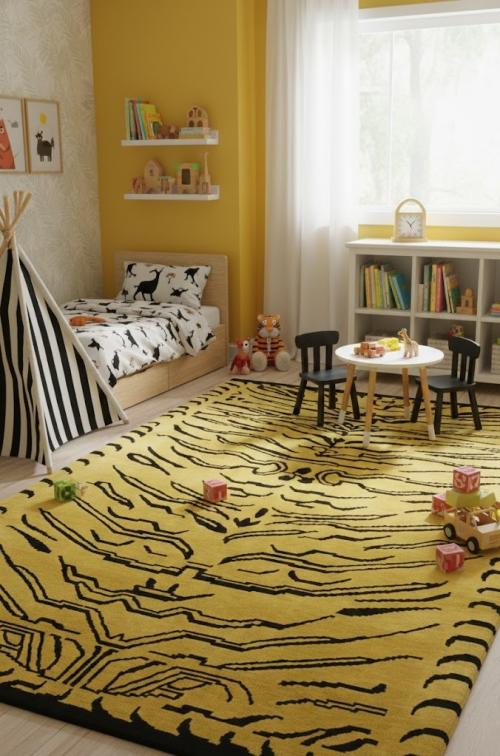 Goldish Beige Tribal 5X7 Fine Nepali Oriental Rug