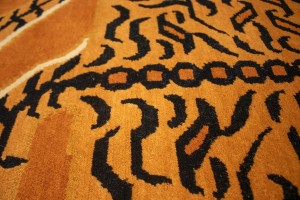 Tiger Orange Tribal 5X7 Fine Nepali Oriental Rug