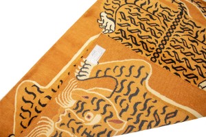 Tiger Orange Tribal 5X7 Fine Nepali Oriental Rug