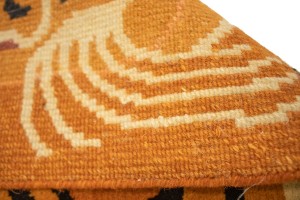 Tiger Orange Tribal 5X7 Fine Nepali Oriental Rug