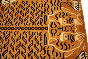 Tiger Orange Tribal 5X7 Fine Nepali Oriental Rug