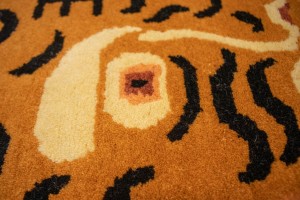 Tiger Orange Tribal 5X7 Fine Nepali Oriental Rug