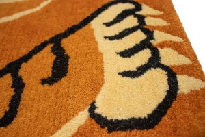 Tiger Orange Tribal 5X7 Fine Nepali Oriental Rug